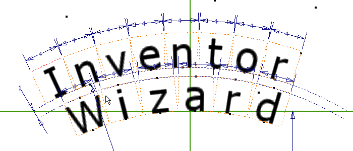 Inventor Tip:Tekst uitlijnen volgens een cirkelboog